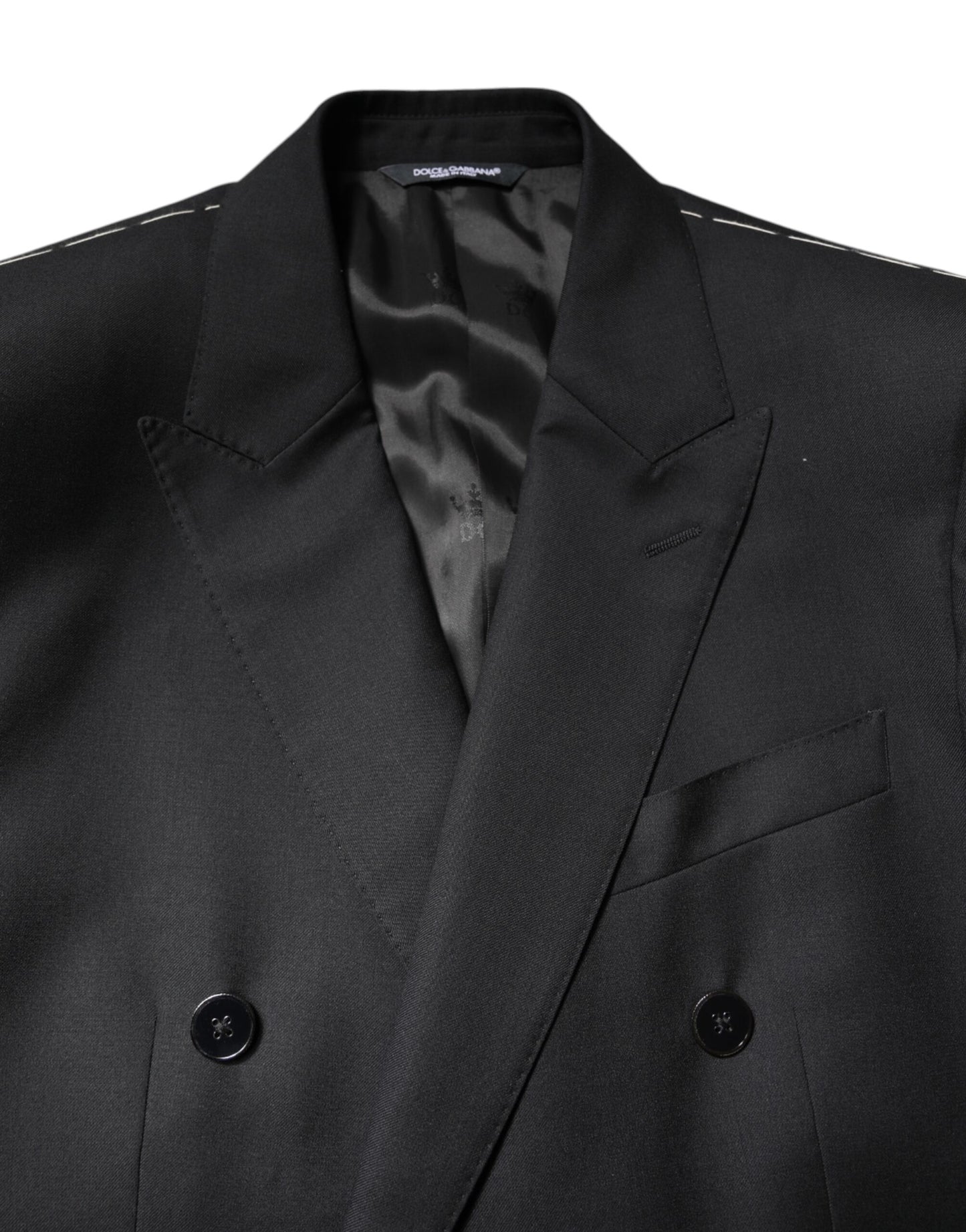 Dolce & Gabbana, veste-blazer noire MARTINI à double boutonnage