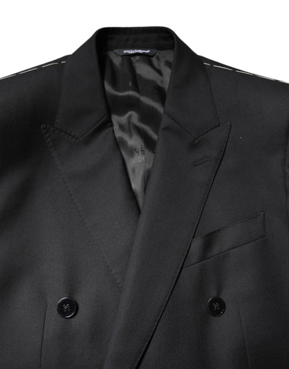 Dolce & Gabbana, veste-blazer noire MARTINI à double boutonnage