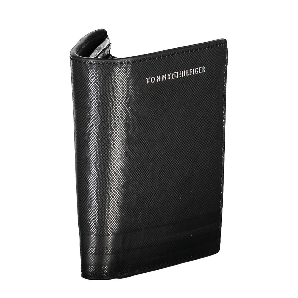Portefeuille homme en cuir noir Tommy Hilfiger