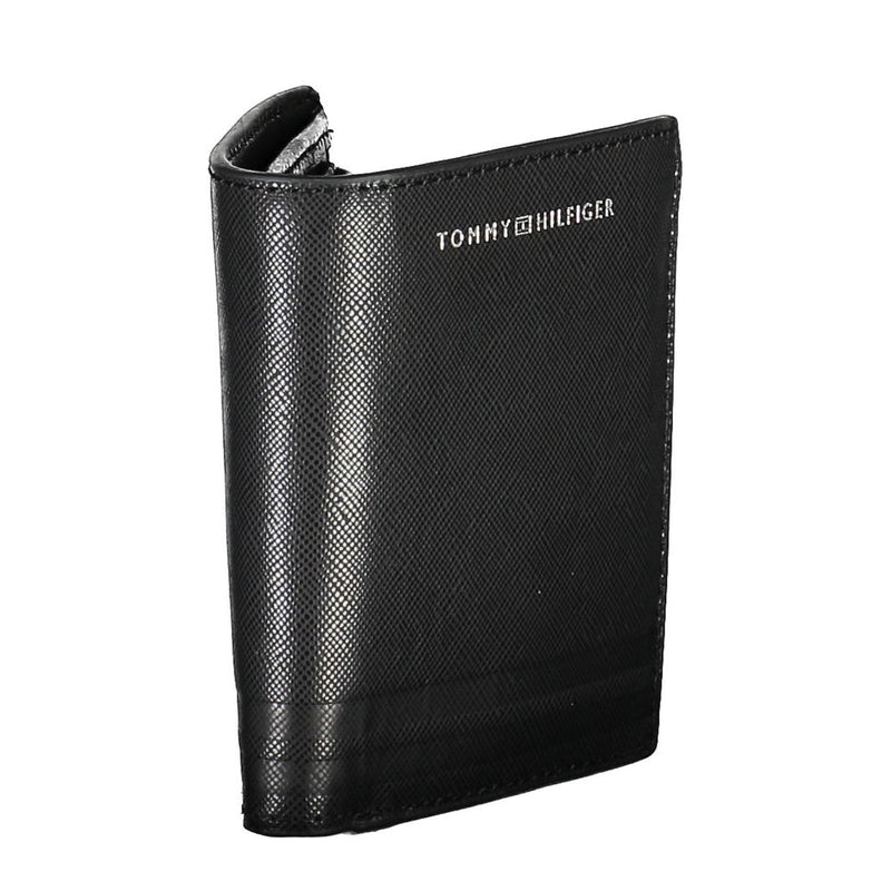 Portefeuille homme en cuir noir Tommy Hilfiger