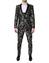 Dolce & Gabbana MARTINI Costume 3 Pièces Noir et Gris
