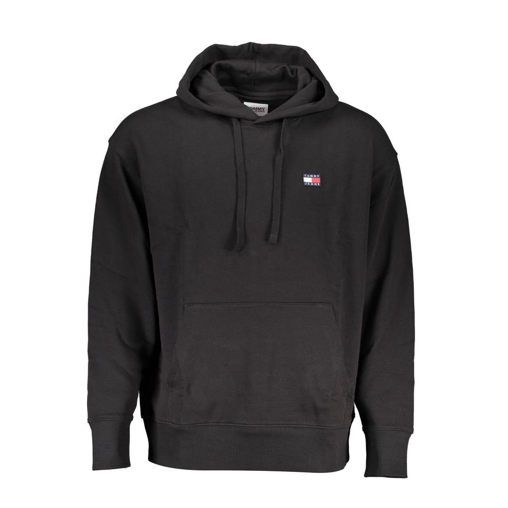 Sweat à capuche homme en coton noir Tommy Hilfiger