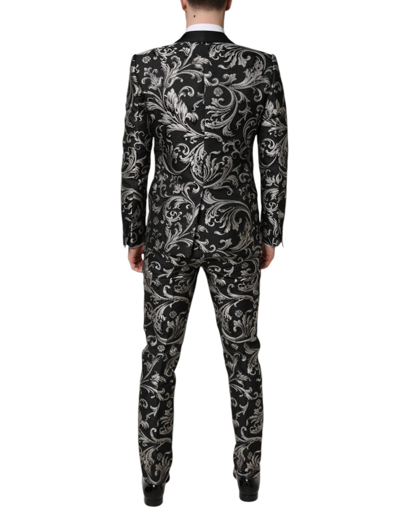 Dolce & Gabbana MARTINI Costume 3 Pièces Noir et Gris