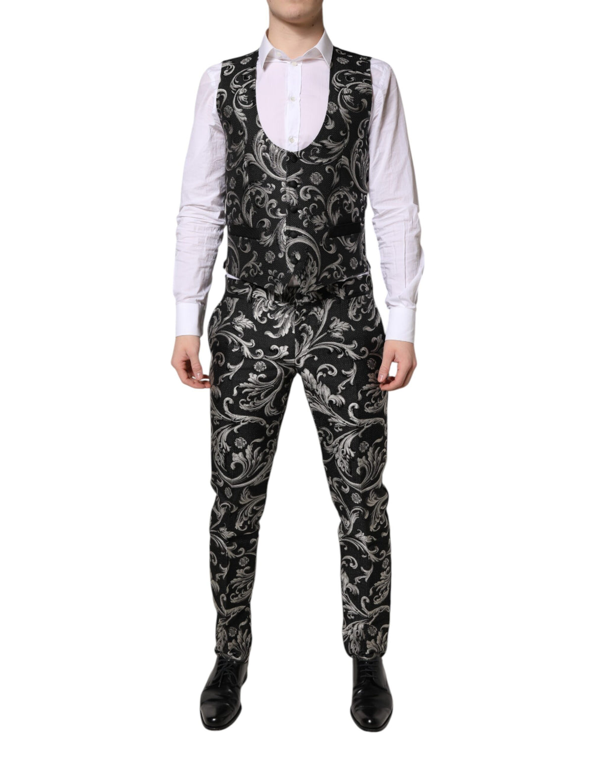 Dolce & Gabbana MARTINI Costume 3 Pièces Noir et Gris