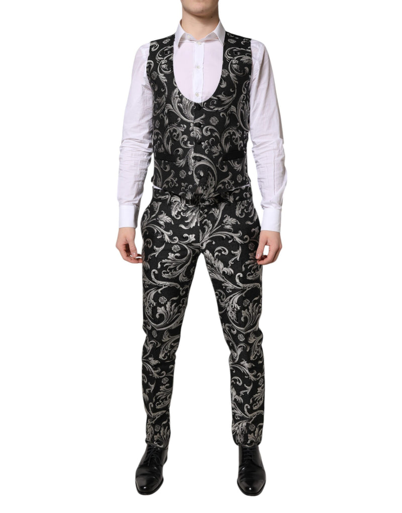 Dolce & Gabbana MARTINI Costume 3 Pièces Noir et Gris