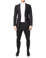 Dolce & Gabbana TAORMINA Black Cotton Formal 2 Piece Suit