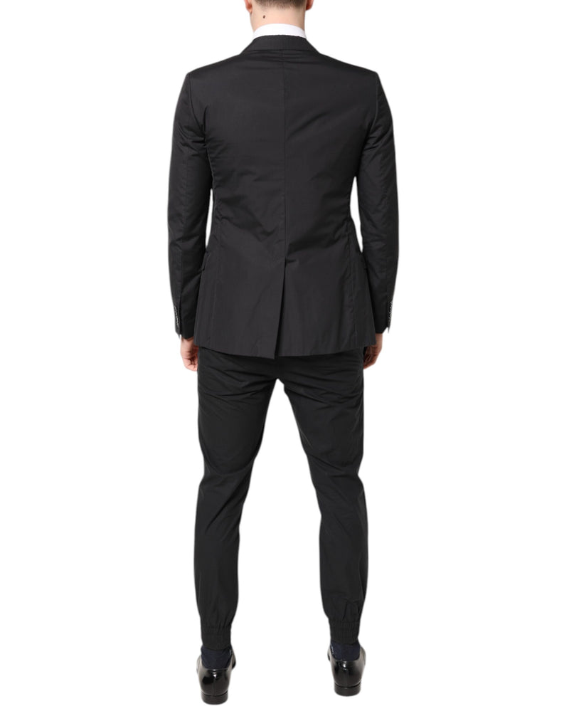 Dolce & Gabbana TAORMINA Black Cotton Formal 2 Piece Suit