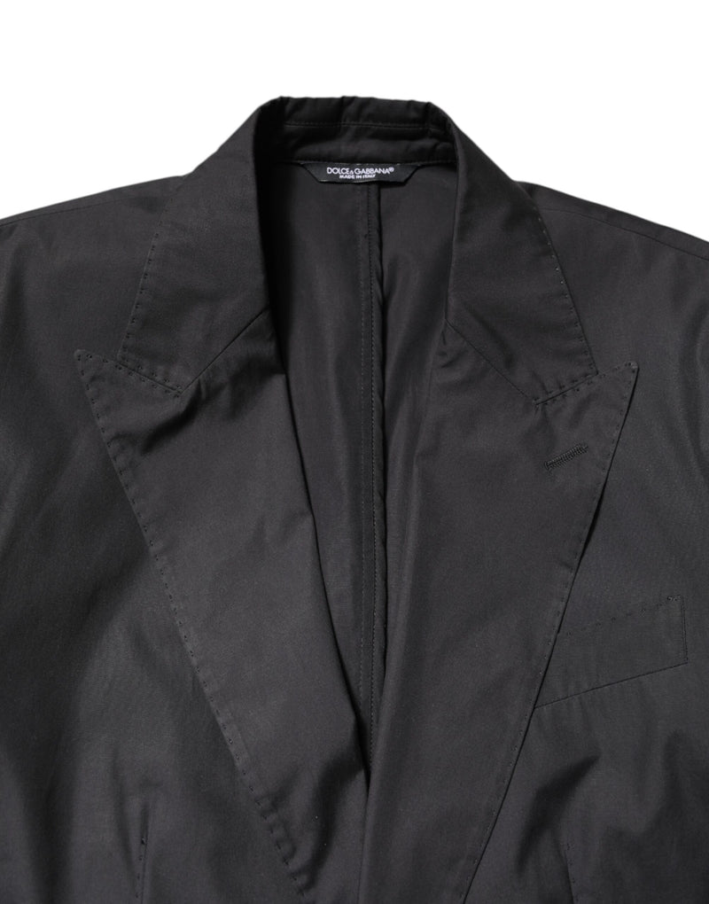 Dolce & Gabbana TAORMINA Black Cotton Formal 2 Piece Suit