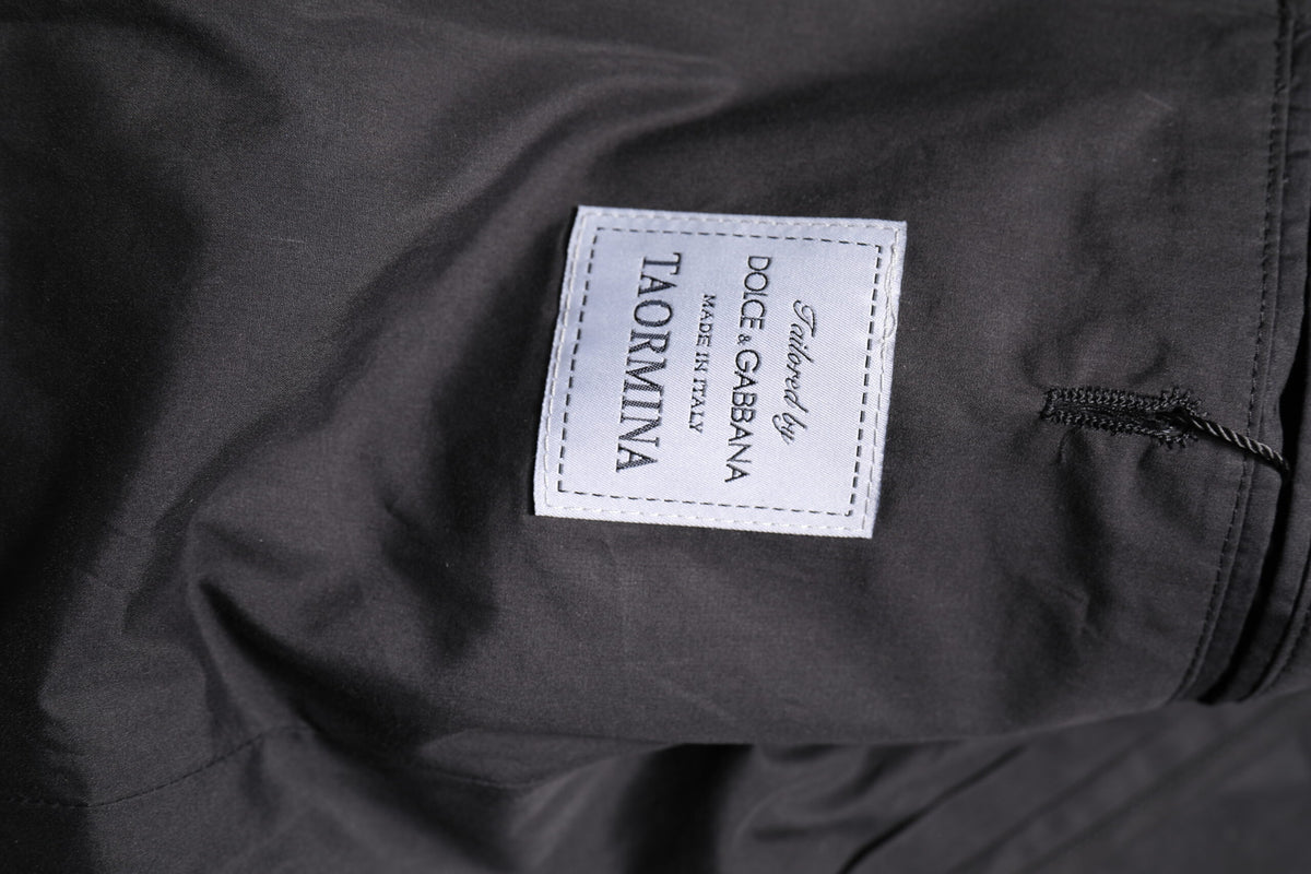 Dolce & Gabbana TAORMINA Black Cotton Formal 2 Piece Suit
