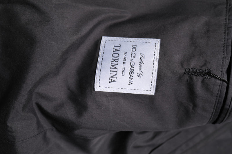 Dolce & Gabbana TAORMINA Black Cotton Formal 2 Piece Suit