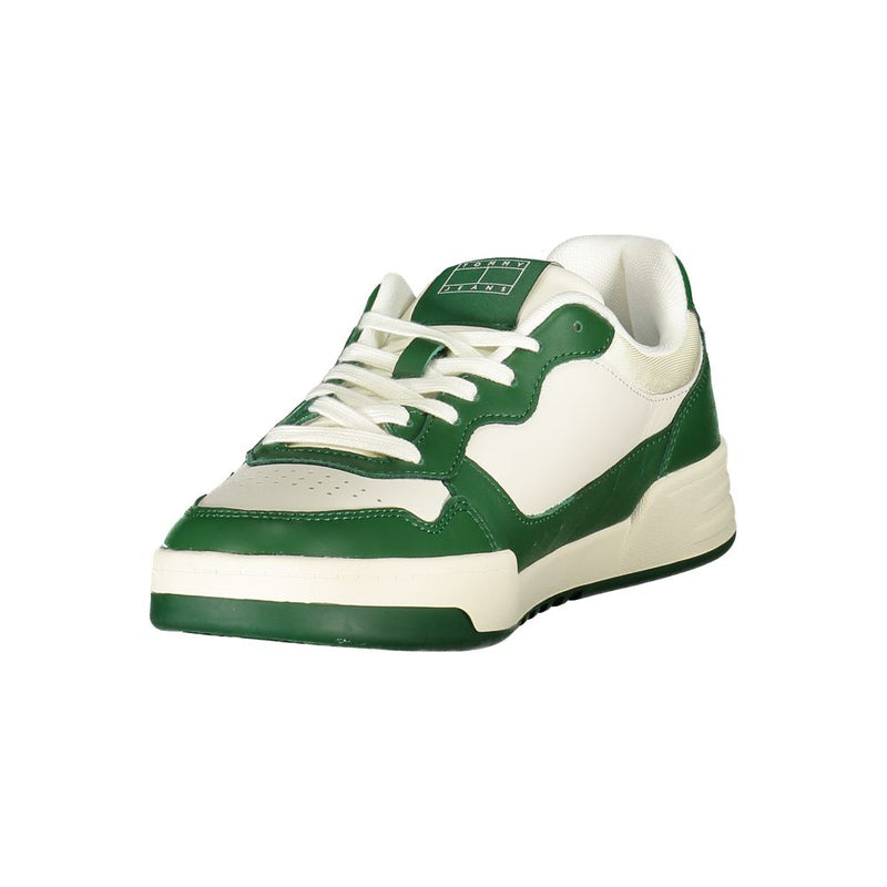 Tommy Hilfiger White Leather Men Sneaker - Élégance et Confort