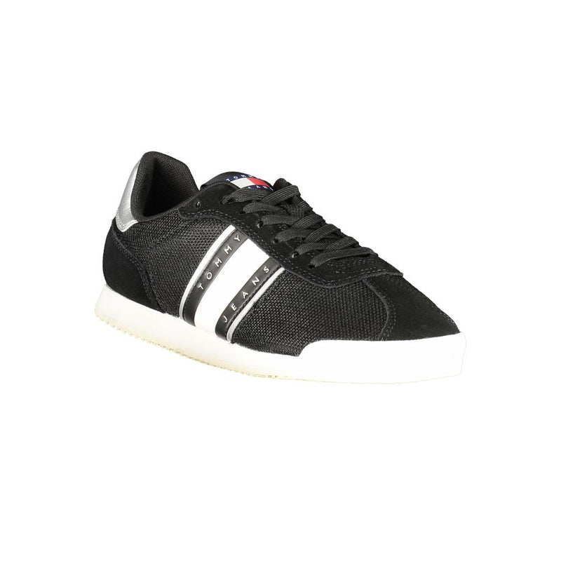 Tommy Hilfiger Black Polyester Women Sneaker - Eco-Friendly Style
