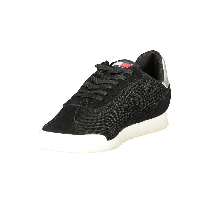 Tommy Hilfiger Black Polyester Women Sneaker - Eco-Friendly Style