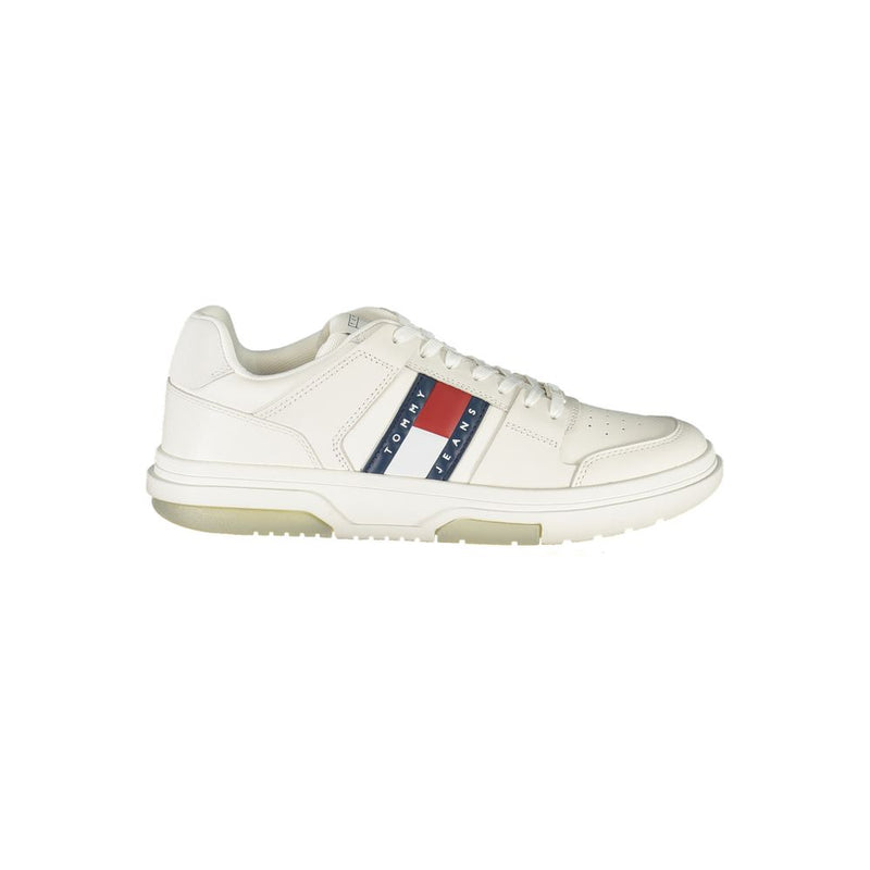 Tommy Hilfiger White Leather Men Sneaker - All-Day Comfort