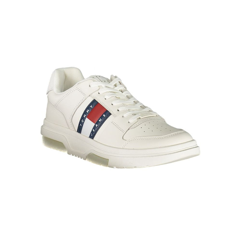 Tommy Hilfiger White Leather Men Sneaker - All-Day Comfort