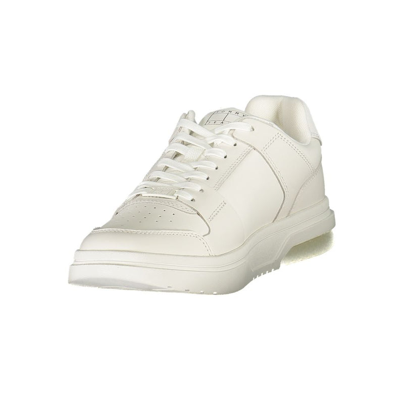 Tommy Hilfiger White Leather Men Sneaker - All-Day Comfort