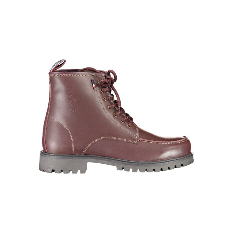 U.S. POLO ASSN. Red Leather Men Boot - Bold & Sophisticated