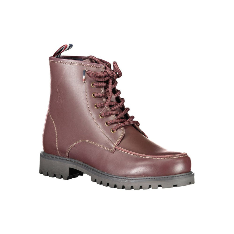 U.S. POLO ASSN. Red Leather Men Boot - Bold & Sophisticated