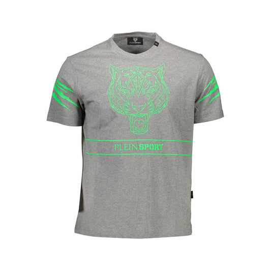 T-shirt homme en coton brun Plein Sport