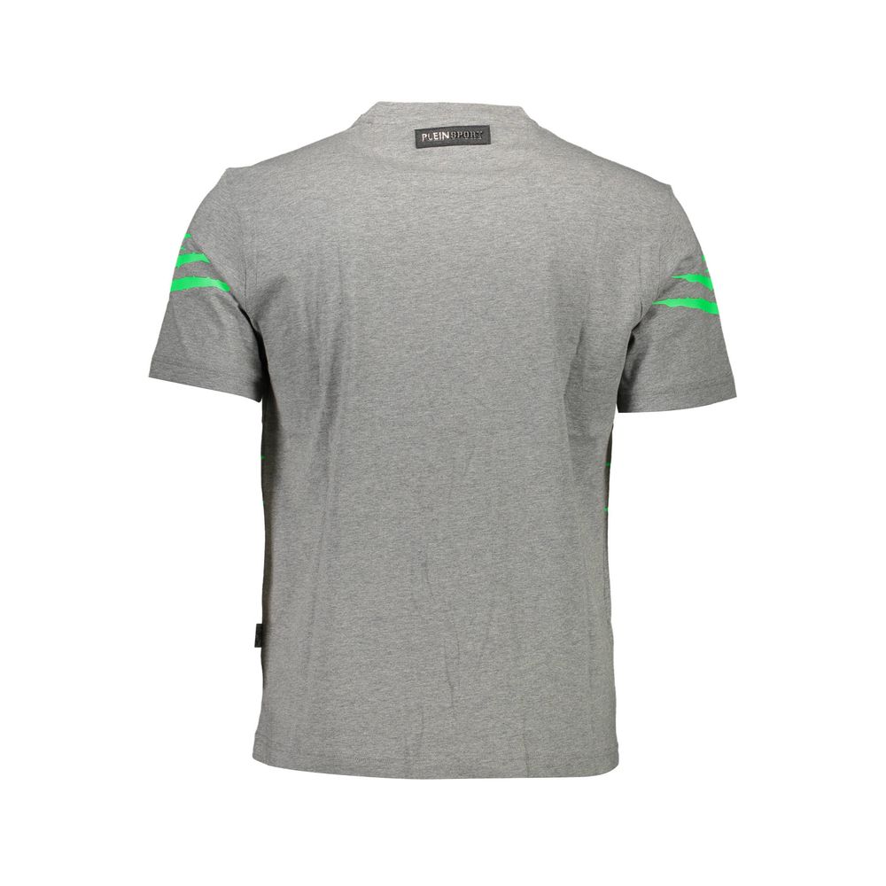 T-shirt homme en coton brun Plein Sport