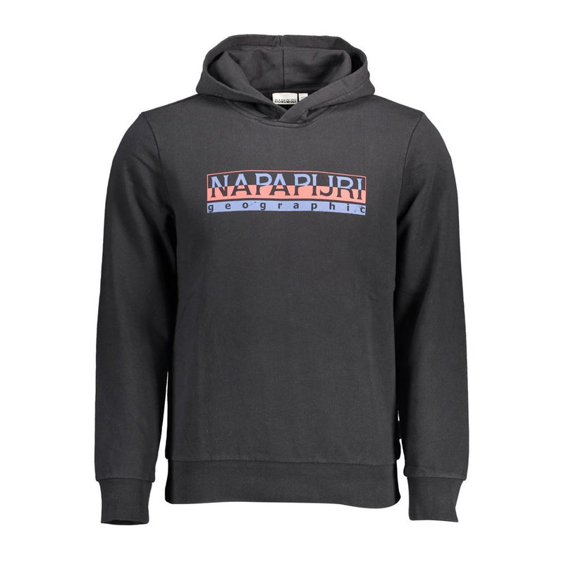 Sweat à capuche noir en coton Napapijri pour homme