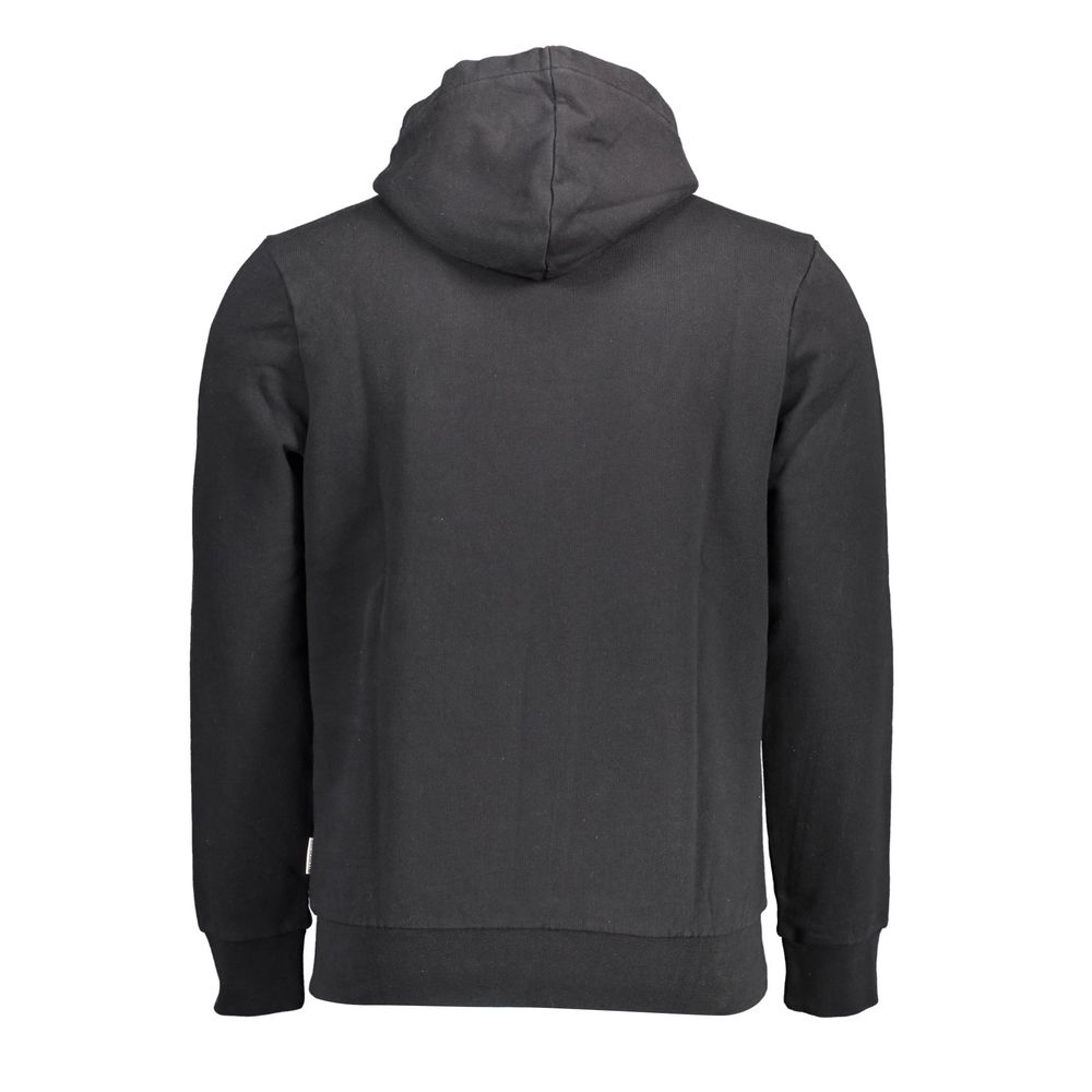Sweat à capuche noir en coton Napapijri pour homme