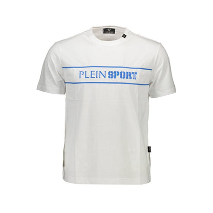 T-shirt homme en coton blanc Plein Sport