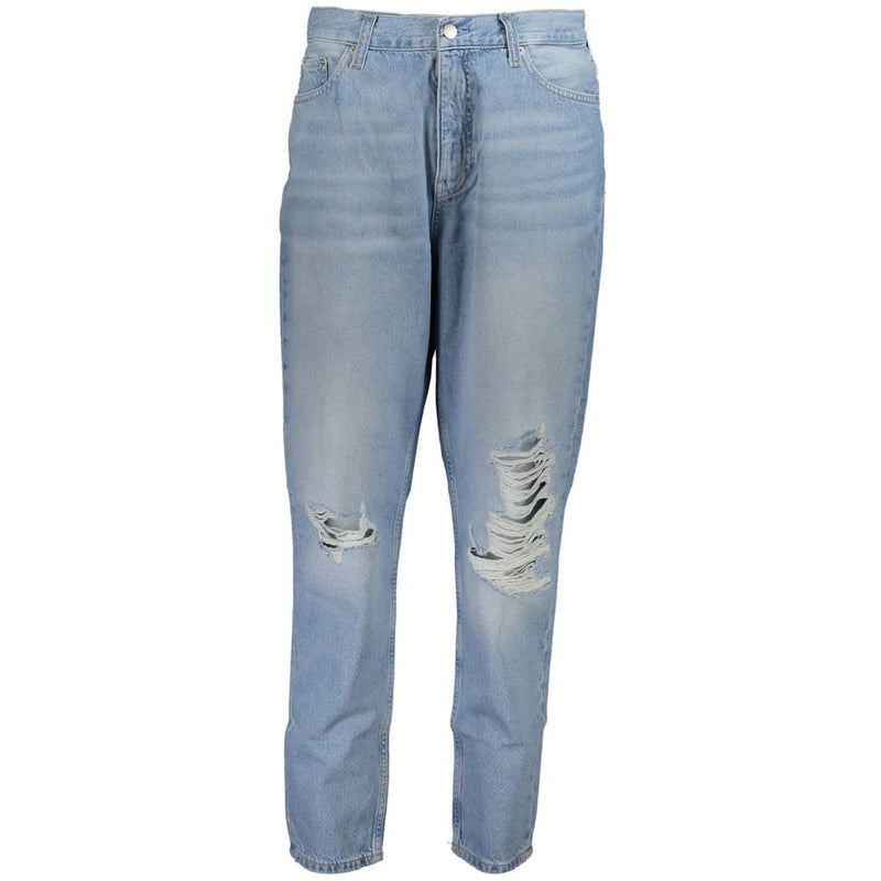 Calvin Klein Blue Cotton Women Jeans - Timeless Elegance