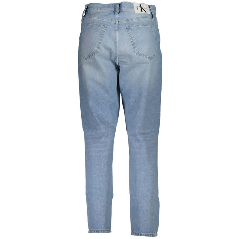 Calvin Klein Blue Cotton Women Jeans - Timeless Elegance