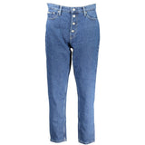 Calvin Klein Blue Cotton Women Jeans - MOM JEANS
