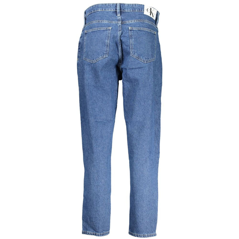 Calvin Klein Blue Cotton Women Jeans - MOM JEANS