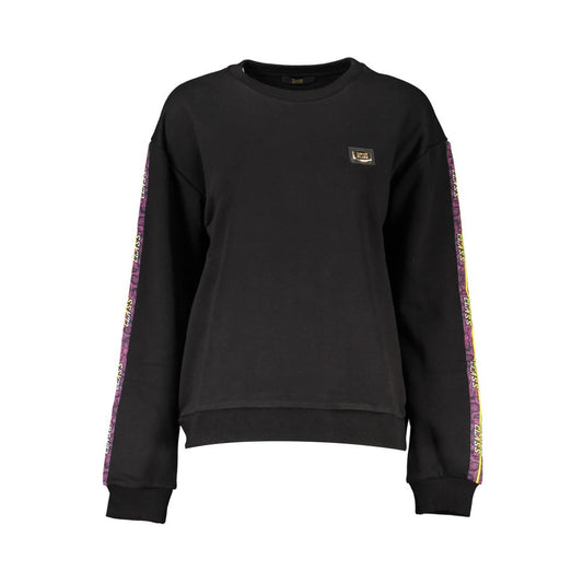 Cavalli Class Black Cotton Women Sweater - Luxury Fashion Essential