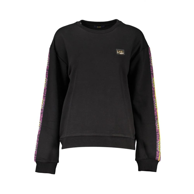 Cavalli Class Black Cotton Women Sweater - Essential Luxury Fashion