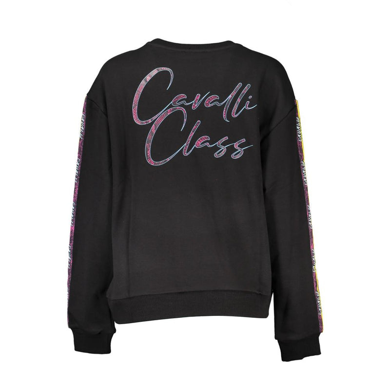 Cavalli Class Black Cotton Women Sweater - Essential Luxury Fashion