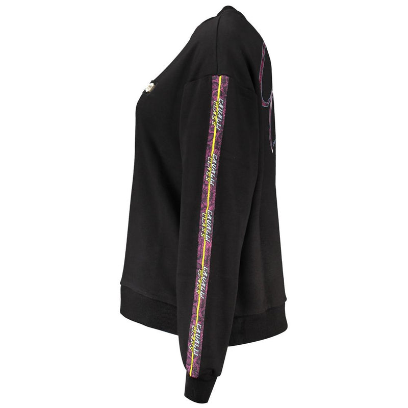 Cavalli Class Black Cotton Women Sweater - Essential Luxury Fashion