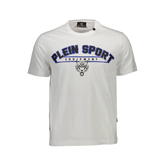 T-shirt homme en coton blanc Plein Sport