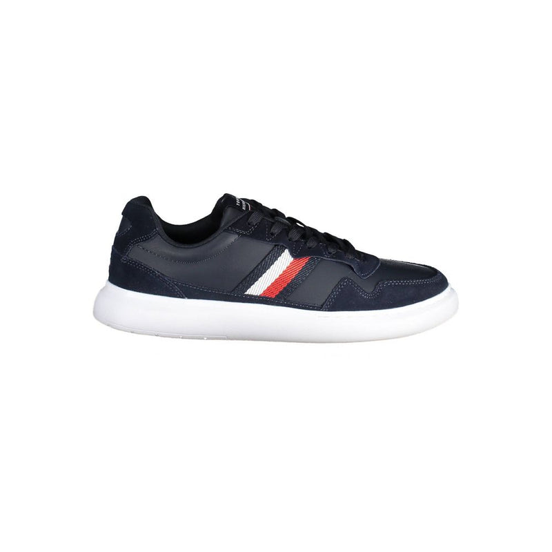 Tommy Hilfiger Blue Leather Men Sneaker - Élégance et Confort