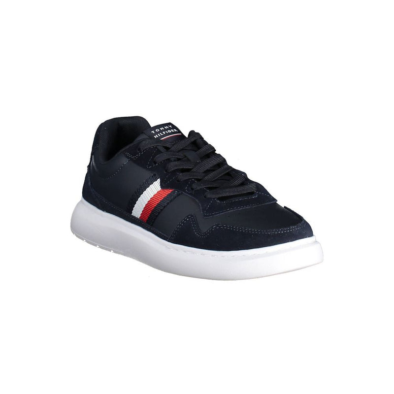 Tommy Hilfiger Blue Leather Men Sneaker - Élégance et Confort
