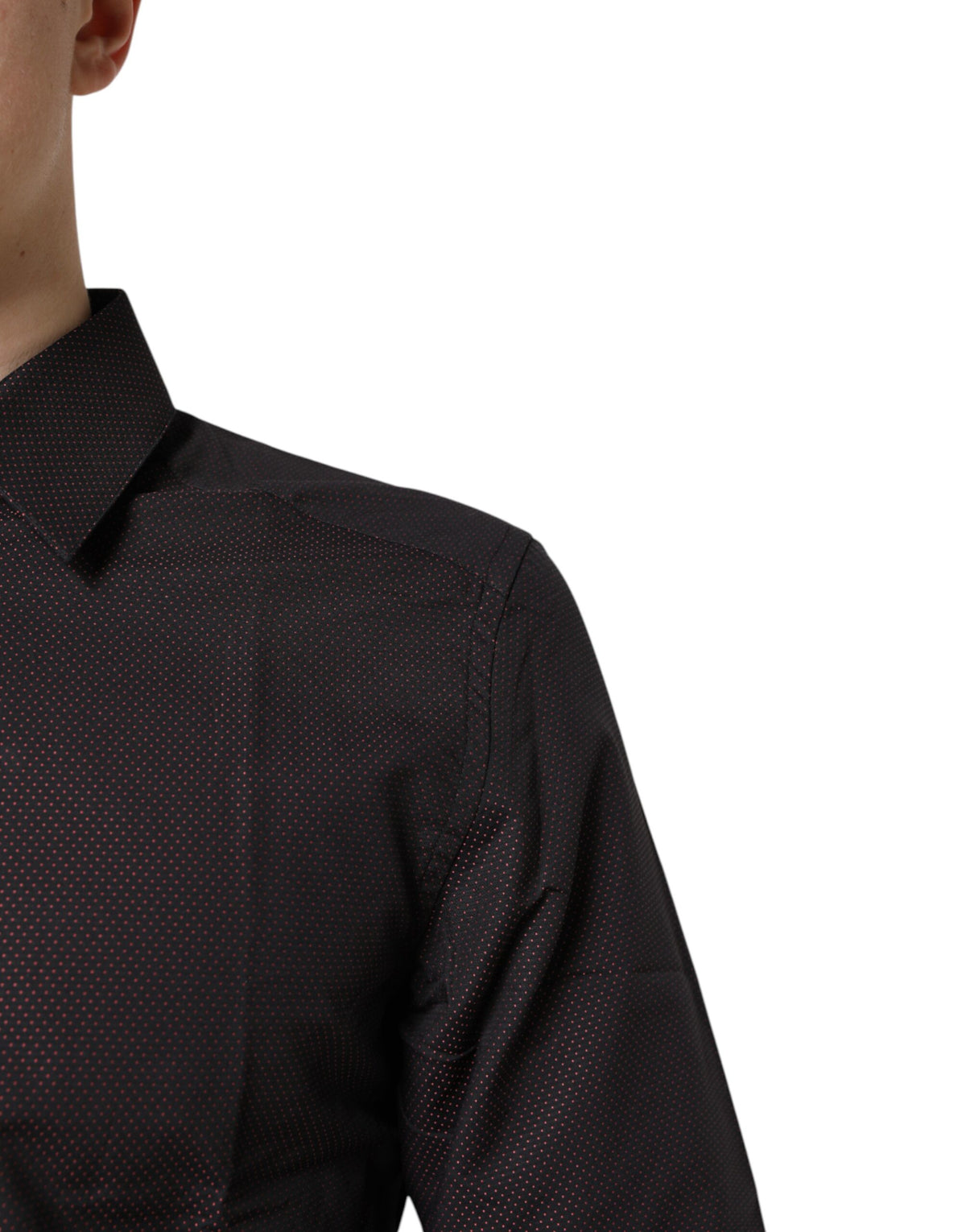 Chemise habillée pour homme en coton jacquard marron prune de Dolce &amp; Gabbana, couleur OR.