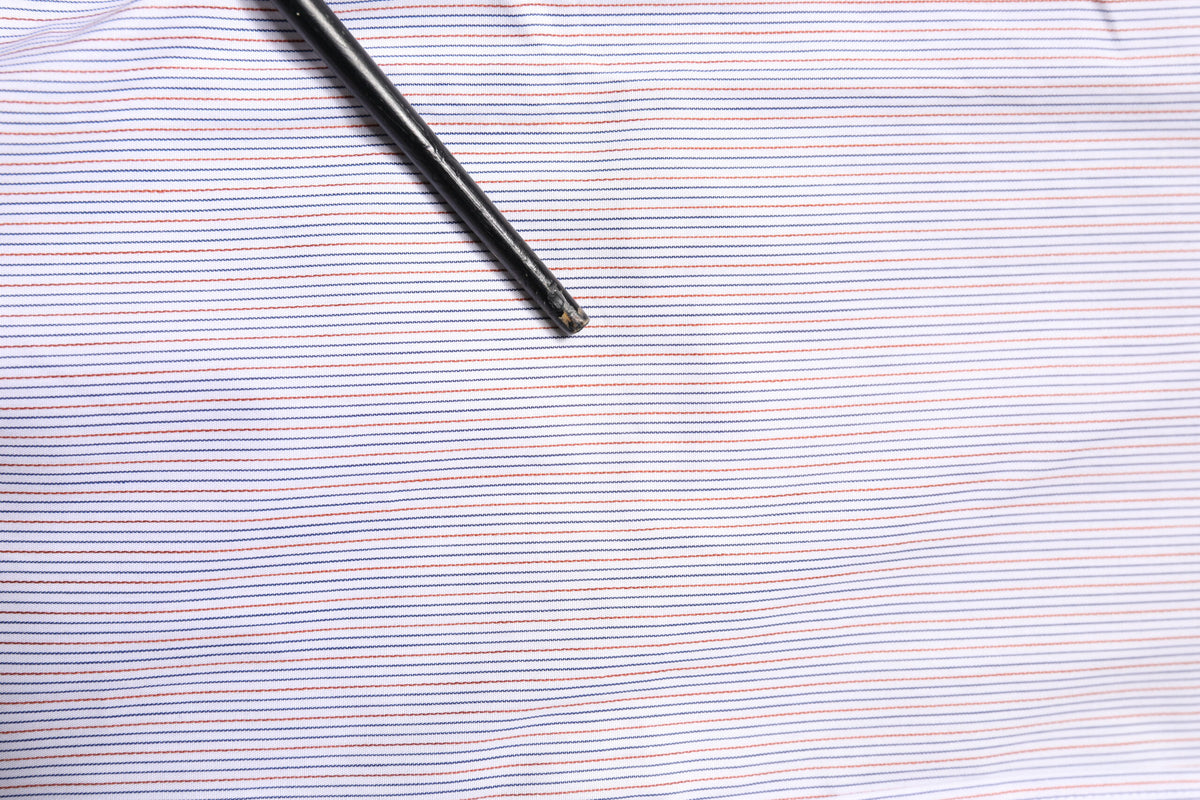 Chemise à manches longues en coton blanc rayé doré de Dolce &amp; Gabbana