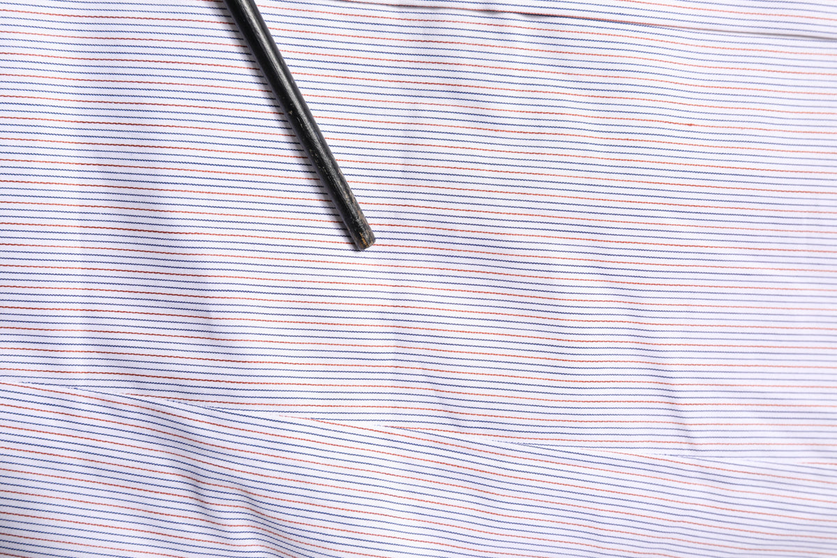 Chemise à manches longues en coton blanc rayé doré de Dolce &amp; Gabbana