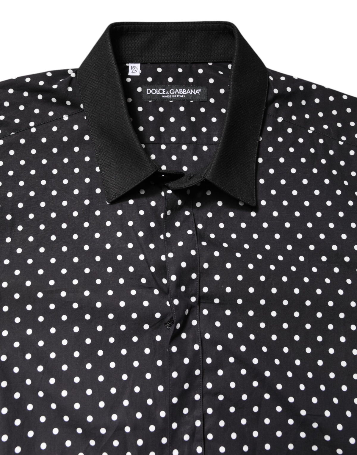 Chemise habillée en coton à pois noirs de Dolce &amp; Gabbana
