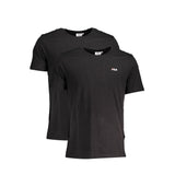 T-shirt homme en coton noir Fila