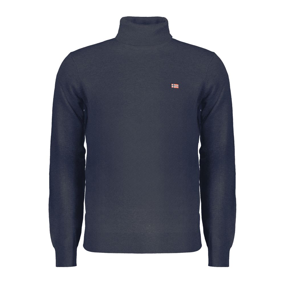 Pull en polyamide bleu pour homme, Norvège 1963