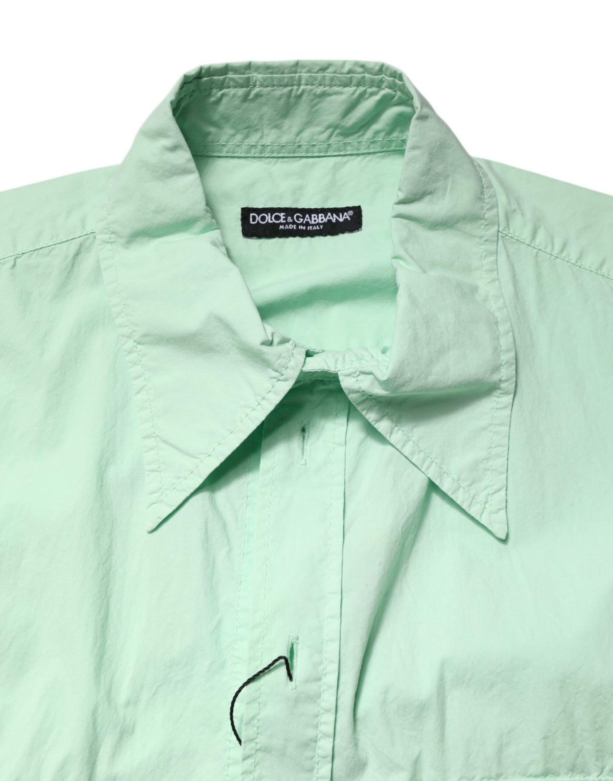 Chemise décontractée à manches courtes en coton vert pour homme de Dolce &amp; Gabbana
