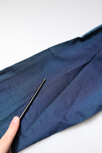 Chemise décontractée à manches longues en coton bleu doré de Dolce & Gabbana