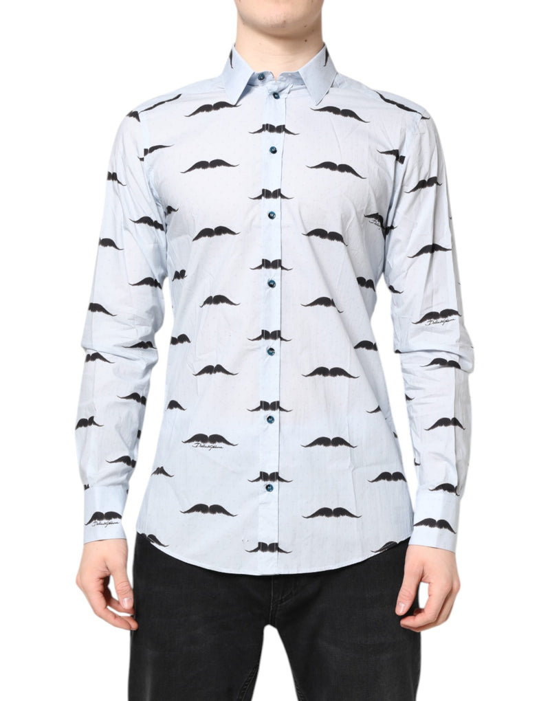 Chemise habillée MARTINI en coton bleu clair de Dolce &amp; Gabbana