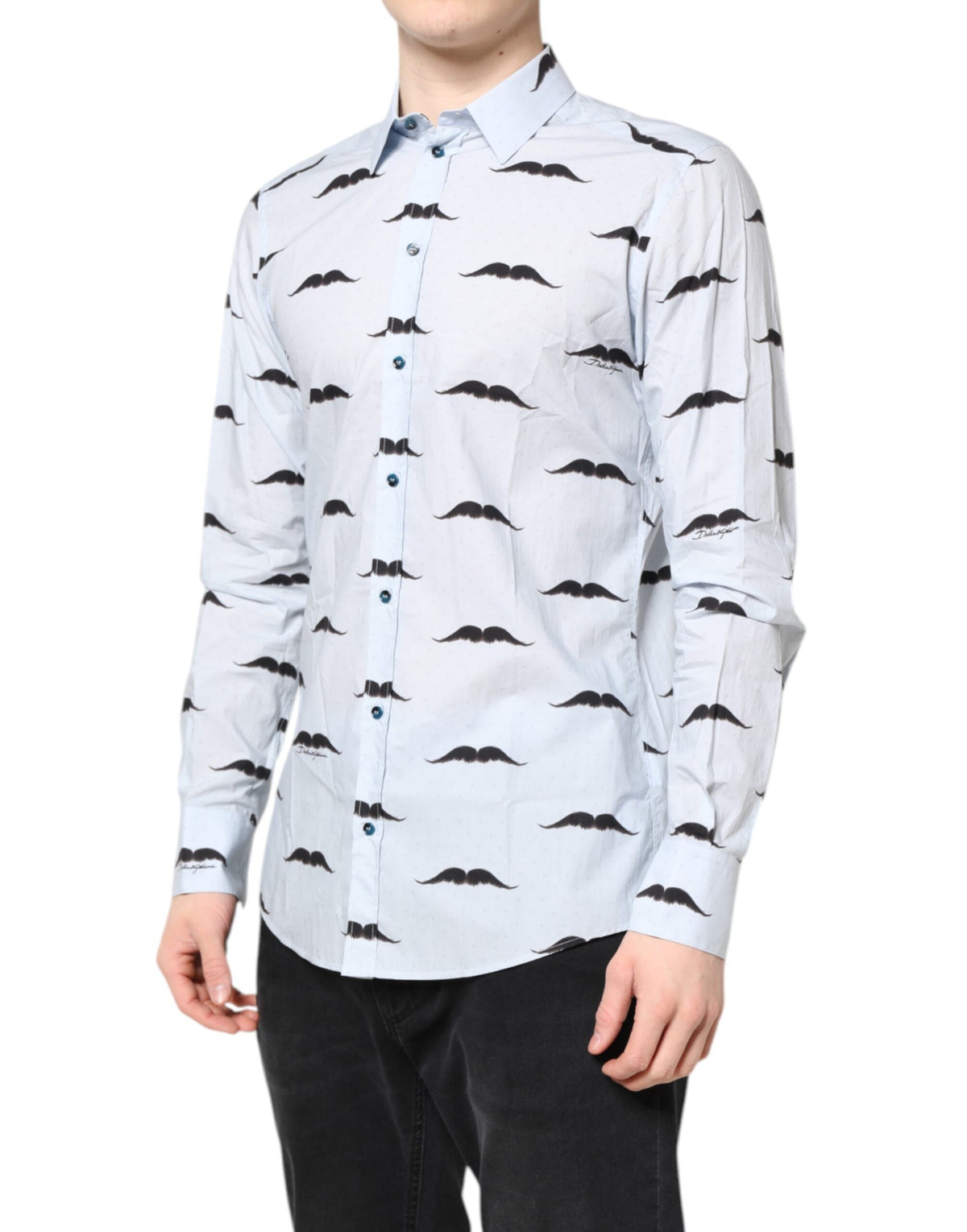 Chemise habillée MARTINI en coton bleu clair de Dolce &amp; Gabbana