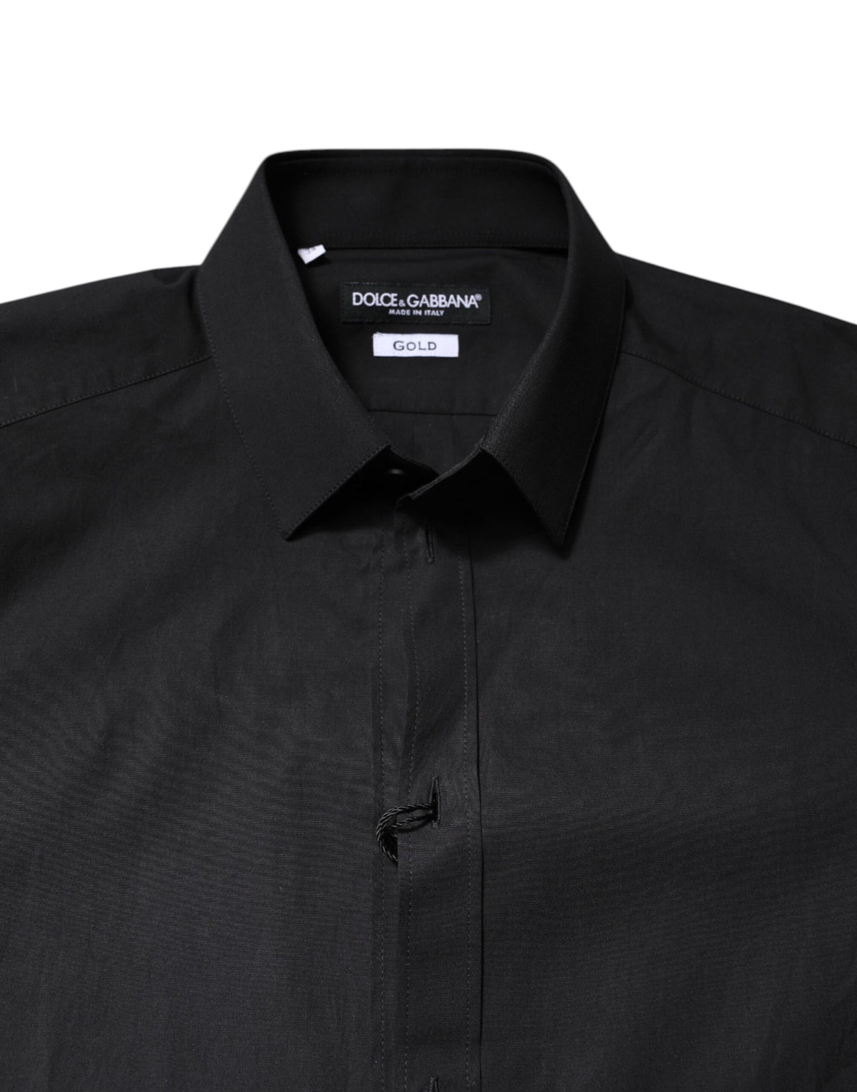 Chemise habillée en coton noir et or de Dolce &amp; Gabbana