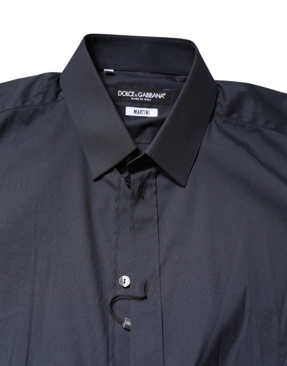 Chemise habillée en coton MARTINI bleu foncé de Dolce &amp; Gabbana